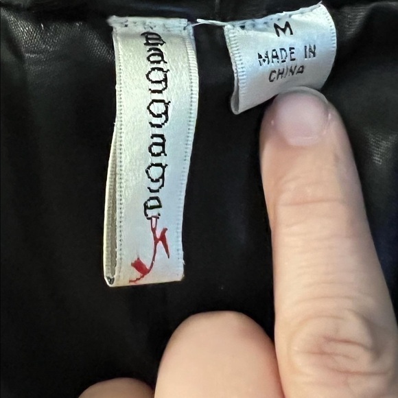 WOMEN’S Black Lambs Leather Studded Blazer Jacket Size Med - Picture 4 of 6